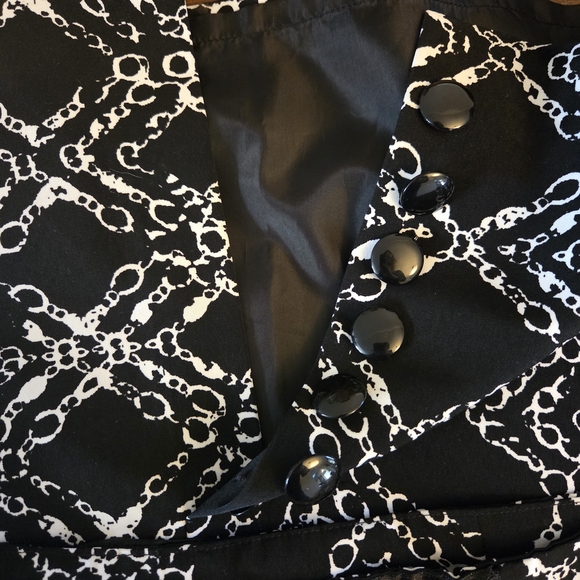 Worthington Black and White Chain Pattern Pencil Skirt Buisness Casual - Picture 5 of 10